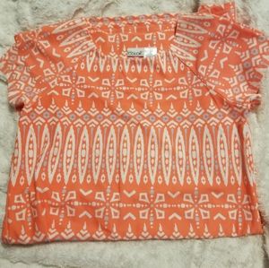 EUC All for Color Size Small Orange and Cream Dress